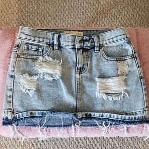 Light blue jean skirt from PacSun